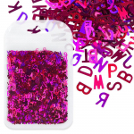 2g/ kott Holograafiline segatud inglise kiri K&uuml;&uuml;nte s&auml;ra Flash AZ t&auml;hestiku kujuline leht DIY k&uuml;&uuml;nekunsti disain