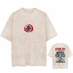 S-5XL 300 gsm Vintage Acid Wash T-s&auml;rk 100% puuvillane Meeste v&otilde;i naiste T-s&auml;rk Streetwear Brief Punk Tops S beež