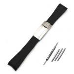 Kellarihm 20mm Kummist Kellarihm Rolex GMT Daytona Submariner jaoks Silikoon Veekindel Kaardus Otsaga Asendus Spordi Kellarihm Metallist Pannal 20mm