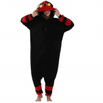 Litten Onesies Anime Kigurumi &Uuml;hes t&uuml;kis pidžaama J&otilde;ulud Cosplay Kost&uuml;&uuml;m Halloween S must/punane
