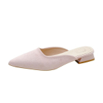 Suured naiste kingad Bao pea poolpapud Naiste suve muller-papud Lamedad &uuml;hed kingad Zapatos De Mujer Papud 42 roosa