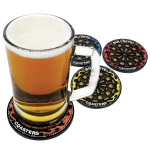 Sous-verres en forme de cibles de fl&eacute;chettes ( 4 pi&egrave;ces ) - Dessous