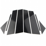 8 tk l&auml;ikivad mustad auto sambapostide kleebised, mis sobivad Mazda 3 Axela 2019-2023 jaoks