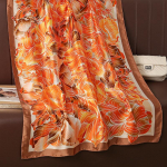 Kirjanduslik lillemustriga siidisall temperament naiste kontori konditsioneer tuba v&otilde;tab kaua sall 90-180cm