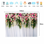 Roosist Lilled Seina Taustad Pulmad S&uuml;nnip&auml;ev Lilleline Teema Peo Taust 150x90cm