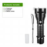 XHP120 IPX8 Veekindel Sukeldumislamp Professionaalne Sukeldumist&otilde;rvik Sukeldumisvalgusti Magnetl&uuml;liti Sukelduslamp Veealune Taskulamp Kit D must