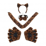 1 komplekt Cosplay kassikinnaste komplekt kikilipsu saba ja reguleeritava peapaelaga Pehme pl&uuml;&uuml;s Halloweeni esitusrekvisiit Koomiksin&auml;ituste fotosessioonide tarvikud must