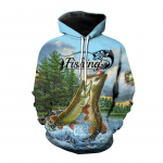 Metsiku kalap&uuml;&uuml;gi mustriga kapuuts meestele 3D-printimine Hunting Fish Enthusiast dressipluus meeste ja naiste suures suuruses Sudaderase top 5XL