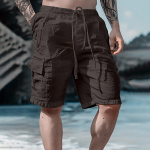 Meeste spordipuuvillane linane vabaaja l&uuml;hikesed p&uuml;ksid vabaaja pidžaama taskuga jooksmiseks l&uuml;hikesed p&uuml;ksid XL must