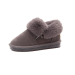 Talvised lumesaapad Naiste karusnahast integreeritud t&otilde;mblukuga beež lamedad rasedad l&uuml;hikesed soojad pluss sametised paksud puuvillased kingad 35 must