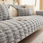 Talvine diivani kate Paks pl&uuml;&uuml;sist libisemiskindel diivanipadi elutuppa Pehme universaalne diivani kate seljar&auml;tik sektsiooniline diivanimatt 30x50cm pillowcase roosa