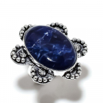 Natural Sodalite Gemstone Handmade 925 Sterling Silver Gift Ring Size 7 b3a58
