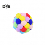 Kassim&auml;nguasi V&auml;rviline pl&uuml;&uuml;sist pall sisseehitatud kellukesega Funny Play V&auml;rviline kriimustuskindel hammustuskindel lemmikloomakassi pl&uuml;&uuml;sist pallim&auml;nguasi kassitarvikud A