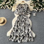Elegantne vintage v kaelusega l&uuml;hikeste varrukatega, poolitatud prindiga kleit, &scaron;ikk &otilde;huke Vestidos suvepuhkusepidu Naiste mood A-kujulised kleidid One Size must
