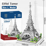 1765 tk Eiffeli torni ehitusplokk Maailmakuulsad ehitusm&auml;nguasjad kingitus t&uuml;drukule lastele Eiffel Tower-1765Pcs
