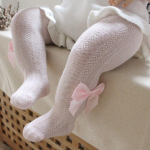 Suvised v&otilde;rkp&uuml;ksid Beebi sukkp&uuml;ksid Pehmest puuvillast hingavad Bowknot Baby Girl sukkp&uuml;ksid &uuml;hev&auml;rvilised laste sukad sukkp&uuml;ksid heleroosa v&auml;rv