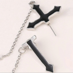 Gooti punk Black Cross Stud Stud K&otilde;rvar&otilde;ngad Rock Pride Vintage pikk kett Piercing K&otilde;rvar&otilde;ngas Meeste Naiste Hip Hop K&otilde;rvar&otilde;ngad Ehted Kingitused 1pc