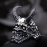 Vintage meeste 316 l roostevabast terasest pealuu vihas&otilde;rmus Punk biker skeleti s&otilde;rmused meestele peoehted kingitused 13