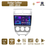 Android Carplay Autoraadio Dodge Caliber 2007-2010 jaoks Multimeediam&auml;ngija Pea&uuml;ksus Stereo GPS-navigatsioon BT WIFI 2+32GB 1+16GB brown