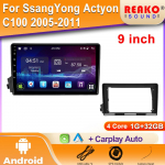 SsangYong Actyon C100 2005-2011 jaoks Android14 autoraadio peaseade multimeedia videopleier navigatsioon GPS stereo juhtmevaba CarPlay 4 core 1GB+32GB carplay