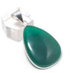 Green Onyx Gemstone Handmade 925 Sterling Silver Jewelry Pendant 1.77 q0f48