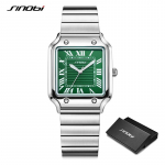 SINOBI vabaaja disainiga meeste kvartskellad Mood roostevabast terasest meeste k&auml;ekellad &auml;ri ruutkell
