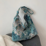 Uus suure mahutavusega naiste k&auml;ekott Moeprintimine kaenlaaluste kott Retro vaba aja &otilde;lakott Naiste l&otilde;uend ostuk&auml;ekott 35x11x28cm