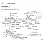Isekeermestavad kruvid Toyota Priuse, RAV4, Camry kaitseraudadele ja poritiibadele. Single Unit Price