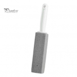 WC-pimsskivi k&otilde;va vee plekid kaltsiumij&auml;&auml;tmed eemaldamine, pika k&auml;epidemega ergonoomiline k&auml;epidemega tualettruumi puhastusvahend valge