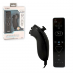 Manette Wiimote avec Motion Plus int&eacute;gr&eacute;e + Nunchuk filaire Pour Console Nintendo Wii & Wii U - Noir