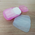 Savon en Papier Soluble - SHOP-STORY - Bo&icirc;te Rose - 20 Feuilles - Antibact&eacute;rien - Voyage