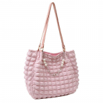 Stiilis plisseeritud naiste kandekotid, suure mahutavusega p&auml;rlkettidega naiste reisipakid 3 v&auml;rvi naiste &uuml;hekordsed &otilde;lakotid