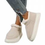 2024 Naiste platvormkingad Naiste pahkluusaapad Soojad lumesaapad Naiste &uuml;mara ninaga &otilde;mblusega peal libistatavad madalad v&auml;lissaapad Daamidele 42-43 valkjas v&auml;rv