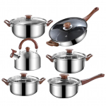 12 tk pottide ja pannide komplekt koos 3-liitrise mittekleepuva veekeetjaga k&ouml;&ouml;gi roostevabast terasest pannide induktsioonikomplekt 12Pcs set