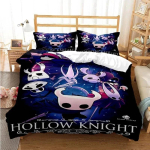 3D-tr&uuml;kiga m&auml;ng Hollow Knight Voodipesukomplekt Tekikott Tekk Voodi &Uuml;heinimese Twin T&auml;iskasvanu Queen Noore T&uuml;druku Poiste Kingitus Kodutekstiilid 70x133cm 2pcs blue