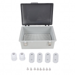 Veekindel elektri&uuml;henduskarbi l&auml;bipaistev kate Ilmastikukindel elektrikorpus v&auml;listingimustes U