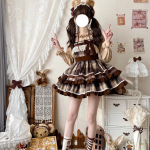 Jaapani gooti stiilis Lolita kleit naistele Kawaii vibukaru pits sinine kleit pikkade varrukatega printsessi kleit Halloweeni kost&uuml;&uuml;miga kingitus t&uuml;drukutele S