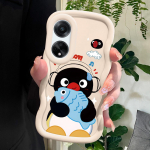 V&auml;rvitud muster Big Wave Edge pehme silikoon materjal Macaron telefoni &uuml;mbris p&otilde;rutuskindel kaitsev kummist &uuml;mbris OPPO Reno Realme jaoks Realme Narzo 70X 5G must