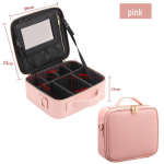 LED-valgusega kosmeetiline reisikott peegliga ordinary small mirror sinine