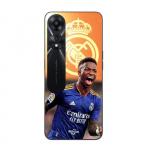Coque pour Oppo A78 5G Vini JR Wallpaper Real Madrid Bleu et jaune Maniacase