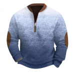 Meeste Retro Casual gradienttr&uuml;kiga kampsun L