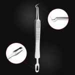 1 tk Bend Curved Facial Extractor Akne pintsettide n&otilde;ela eemaldaja