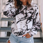 JKASHDK Naiste moe vabaaja kevade s&uuml;gistr&uuml;kk pikkade varrukatega O-kaelusega pulloverid ja pikad varrukad S taevasinine v&auml;rv