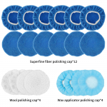 20 tk autopuhvri poleerimispadi, pehme mikrokiust poleerimiskatted 5&ndash;6 tolli autovahakate Vastupidavad autovahatamise poleerimistarvikud