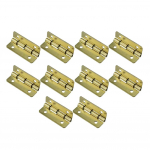 10 tk puidust karbi hingega m&ouml;&ouml;bli &uuml;henduspesa tasapinnaline avanemine 90 kraadise hingega Vintage ehete rinnakorvi riistvara kapi ukse hinge kollane