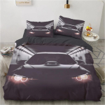 Kohandatud 3D tekikottide komplekt, Luksuslik voodipesukomplekt Kuninglik/Kuninganna/Kahekohaline suurus, Prinditud tekikottide komplekt, 2/3 tk voodipesu, Voodikomplekt Lamborghini EU single(135x200cm) gray