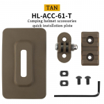 V&auml;listingimustes kasutatava kiivri kaamera adapteri taskulambihoidja nailonist konksu aasa matkamiseks Airsofti kiire kiivri adapteri alus, fikseeritud kinnitus