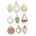 Stickers 3D - RICO DESIGN - D&eacute;corations de No&euml;l classique - 9 pcs - Adh&eacute;sifs faciles - Scrapbooking