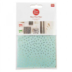 Papier patch Menthe vermicelles dor&eacute;s 30 x 42 cm