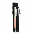 Pierres et Min&eacute;raux. Stylo min&eacute;raux Topaze du Br&eacute;sil. Couleur Rose Saumon.